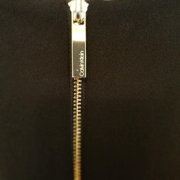 Calvin Klein Black Dress Neckline Embellishments - Picture 7 of 8